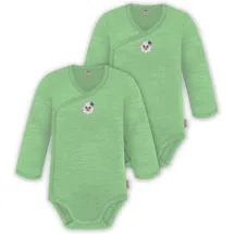 normani Outdoor Sports 2er Pack Doppelpack Baby-Body Merino Wickelbody in Grün | Gr.: 86