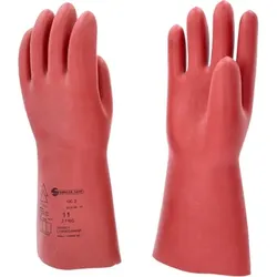Elektriker-Schutzhandschuh mit mechanischem Schutz, Größe 11, Klasse 2, rot - rot