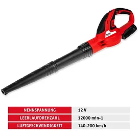 WALTER WERKZEUGE Akku-Laubbläser 12V inkl. 2 x 2,0 Ah + Ladegerät