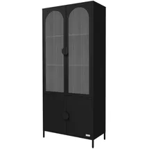 ML-Design Vitrine 80 x 185 x 40 cm Schwarz