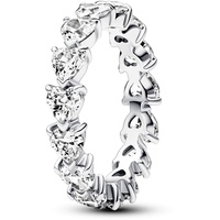 Pandora Timeless Herzreihe Ewigkeits-Ring aus Sterling Silber mit Cubic Zirkonia, Größe 58,