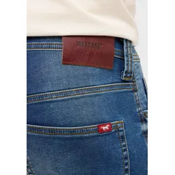 Slim-fit-Jeans MUSTANG "Style Oregon Slim K", Herren, Gr. 33, Länge 34, 773 mittelblau, Denim/Jeans, 89% Baumwolle, 9% Polyester, 2% Elasthan, slim fit, Jeans