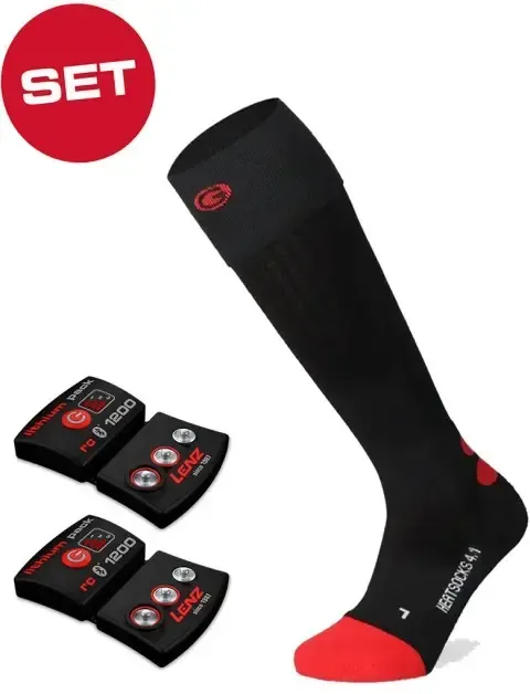 LENZ HEAT 4.1 Socken 2026 inkl. LITHIUM RCB 1200 Pack - 45-47