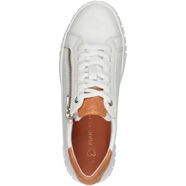 Marco Tozzi Damen Sneaker Reißverschluss Vegan, Weiß (White Comb), 37