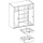 masseno Drehtürenschrank ELENORA 176,3 x 190,5 x 53 cm Weiß