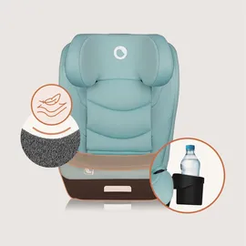 lionelo Neal i-Size Grün + Getränkehalter + Isofix-Adapter