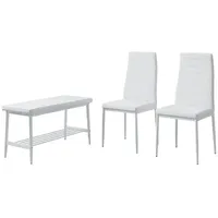 Vicco Sitzbank und Stuhl Grand, Weiß, 85 x 46.5