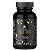 Luondu Vitamin D3 10.000 I.E + Vitamin K2 MK7 200 mcg Depot (Hochdosiert & Vegan) Vitamin D3 K2 Kapseln hochdosiert (180 Kapseln)