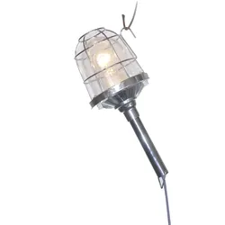 Design-Arbeitslampe mit Glasschutz verchromt