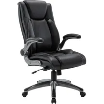 colamy Bürostuhl Ergonomisch Kunstleder Schwarz