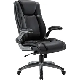 colamy Bürostuhl Ergonomisch Kunstleder Schwarz