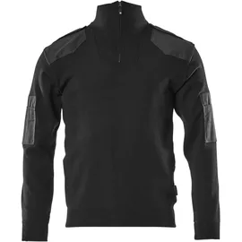 Mascot Strickpullover mit kurzem Reißverschluss Schwarz XL