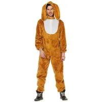 Metamorph Kostüm Brauner Hase Overall, Bequemer Onesie für flauschige Häschen braun 60