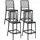 Beliani Barstuhl 4er Set 2 in 1 Kunststoff 2 x 1 Schwarz