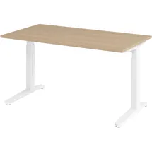 bümö Schreibtisch Serie-XB Eiche / Weiß