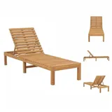 vidaXL Sonnenliege Massivholz Teak