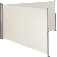 Tectake Aluminium Doppel Seitenmarkise 160 x 600 cm beige