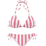 VENICE BEACH Triangel-Bikini Damen rosa-weiß, Gr.32 Cup A/B,