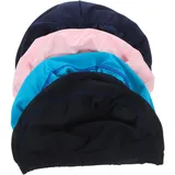 Abaodam 4Stücke Schwimmkappen für Junge Mädchen und Erwachsene Bademütze aus Nylon rutschfeste Bequeme Schwimmhaube für Lange Haare Leichte und Elastische Badekappen