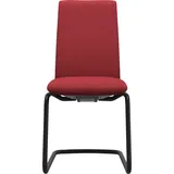 Polsterstuhl STRESSLESS "Laurel", rot (berry rot dinamica, schwarz matt), B:53cm H:92cm T:59cm, Microfaser DINAMICA (88% Polyester, 12% Polyurethan), Stühle, Polsterstuhl, Low Back, Größe M, mit Beinen aus Stahl in Schwarz matt