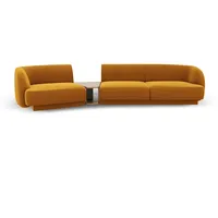 Micadoni Sofa Miley, modular 3-Sitzer gelb