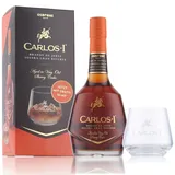 Carlos I Solera Gran Reserva Brandy de Jerez 40% Vol. 0,7l in Geschenkbox mit Glas