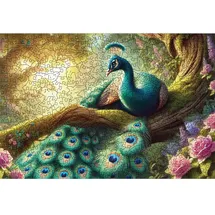 HCM Holzpuzzle - Mystischer Pfau 505 Teile