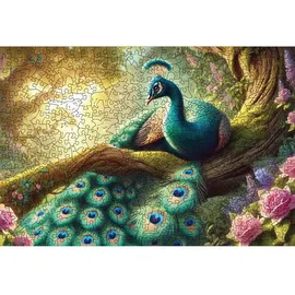HCM Holzpuzzle - Mystischer Pfau 505 Teile