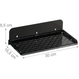 Relaxdays Nachttisch 8,5 x 30 x 15,5 cm Schwarz