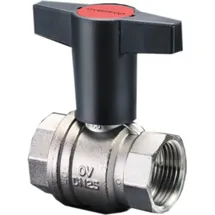 OVENTROP Kugelhahn Optibal DN 40, PN 16, beids. IG, MS vernickelt