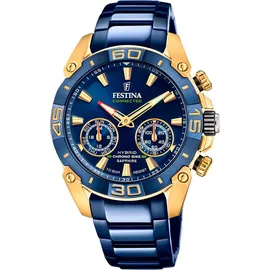 Festina Chrono Bike Connected 46 mm blau/gold Special Edition