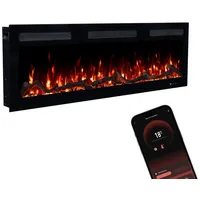 GLOW FIRE Elektrokamin Inside Wandkamin mit 3D Feuer und Heizung (Thermostat, 900- 1800 W), Elektrischer Stand-, Wand- oder Einbaukamin mit APP Steuerung, LED