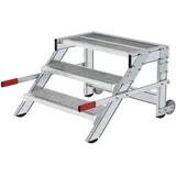 Günzburger MUNK Aluminium-Arbeitspodest fahrbar Stufenbreite 800 mm 3 Stufen