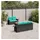 vidaXL Gartensofa-Set 6-tlg. blau/schwarz