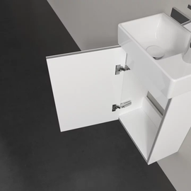 Villeroy & Boch Avento Waschtisch-Unterschrank A87600B4 34 x 51,4 x 20,2 cm, Anschlag links, 1 Tür, Crystal White