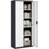 VCM Malivo Aktenschrank 80 x 180 x 40 cm schwarz
