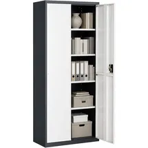 VCM Malivo Aktenschrank 80 x 180 x 40 cm schwarz