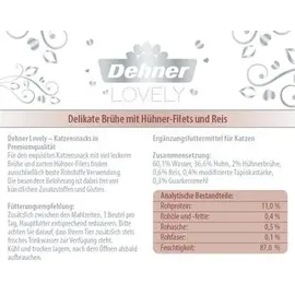 Dehner Katzensnack Brühe mit Huhn 24 x 40 g