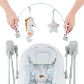 Kinderkraft - Babyschaukel SWINGEE mit Melodie, grau, 4xAAA/230V - Grau