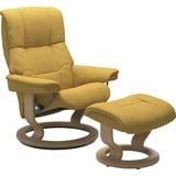 Stressless Stressless® »Mayfair«, mit Hocker, mit Classic Base, in 3 Größen, Gestell Eiche, gelb