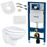 Geberit - Wand-Tiefspül-WC mit WC-Sitz Komplettset – mit passendem UP320 Vorwandelement