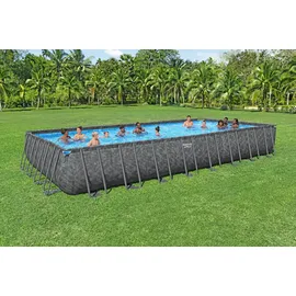 BESTWAY APX365TM Winterfestes Frame Pool Komplett Set 956 x 488 x 132 cm inkl. Sandfilteranlage und Poolleiter