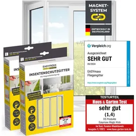 EasyMaxx Insektenschutz Fenster 130 x 150 cm Weiß