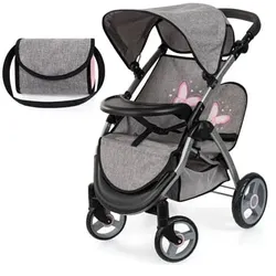 bayer Design Zwillings-Puppenwagen Twin Star, grau