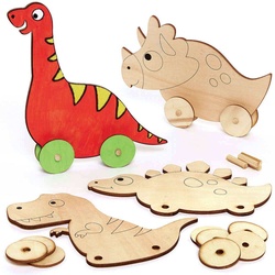 Dinosaurier aus Holz (pro Set 4) Basteln mit Holz