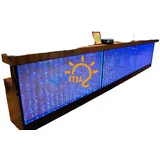 Xlmoebel Skulptur Beleuchtetes Wasserwand-Regal für die Bar-Theke in Säulenform (Led Bar), Hergestellt in Europa weiß