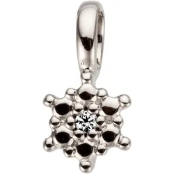 Ketten-Anhänger JOBO "Anhänger mit Diamant", weiß (weißgold 585), Schmuckanhänger, Damen, Weißgold 585-Diamanten, Weißgold 585, Diamanten, 585 Weißgold
