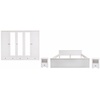 Schlafzimmer-Set HOME AFFAIRE Hugo Schlafzimmermöbel-Sets Gr. B/H: 180 cm x 200 cm, weiß Komplett Schlafzimmer Bett 180x200 cm, 5-trg Kleiderschrank und 2 Nachttische