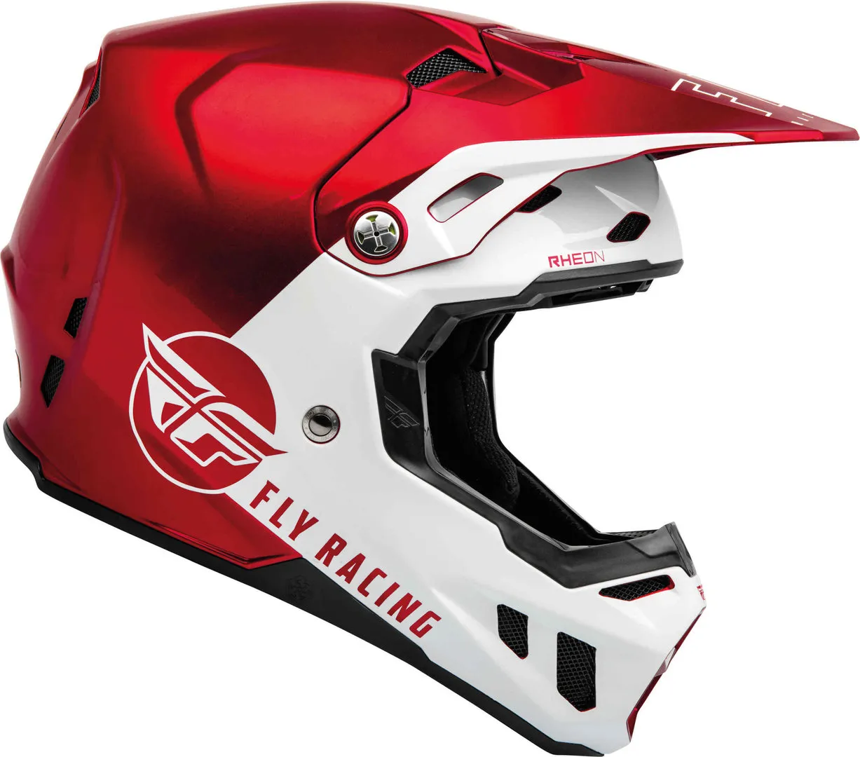 Fly Racing Formula CC Centrum Motocross Helm, weiss-rot, Größe XL für Männer