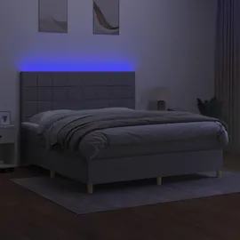 vidaXL Boxspringbett 180 x 200 cm Hellgrau